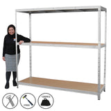 Galvanised Steel Heavy-Duty Racking Unit - Like New