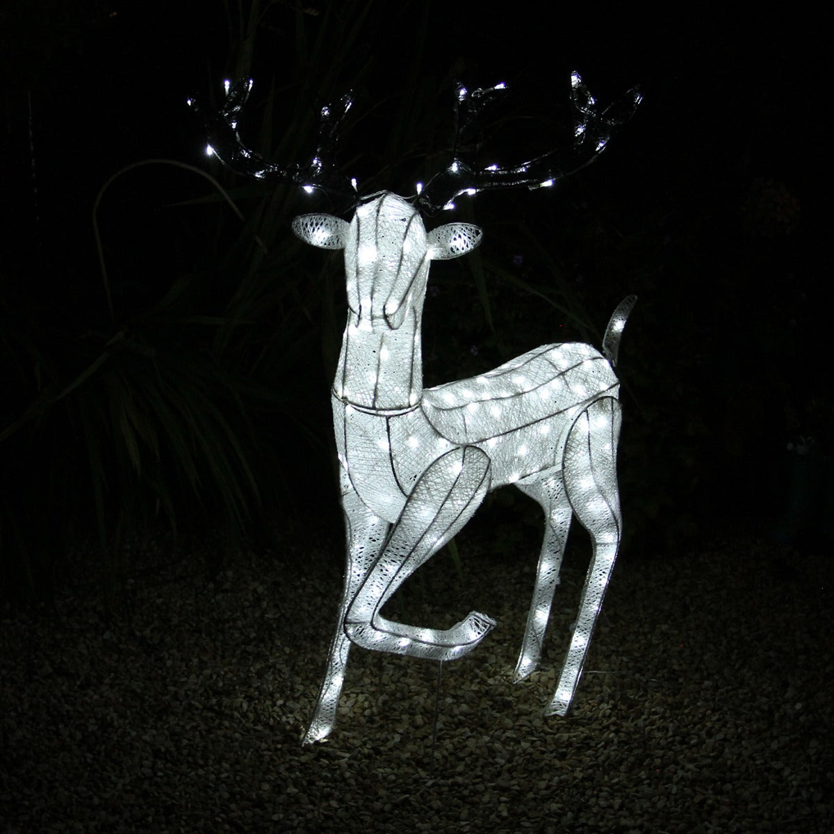 Light Up Reindeer Stag, Doe & Snowman Set - Used - Very Good
