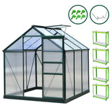 Greenhouse 6ft x 6ft (Green) With Base & Racking - Used - Acceptable