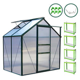 Greenhouse 6ft x 4ft (Green) & Racking - Like New