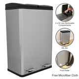 60L Dual Pedal Bin In Stainless Steel - Used - Very Good