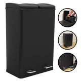 60L Dual Pedal Bin In Black - Like New