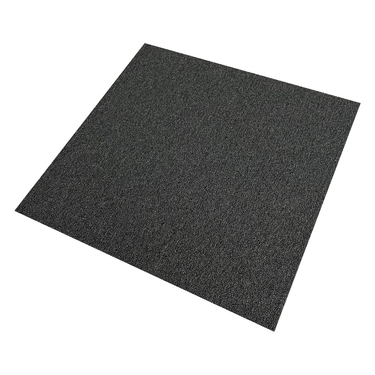 40 x Carpet Tiles 10m2 / Scarlet Red & Charcoal Black - Used - Good