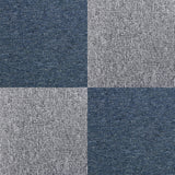 40 x Carpet Tiles 10m2 / Storm Blue & Platinum Grey - Used - Good