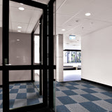 40 x Carpet Tiles 10m2 / Storm Blue & Platinum Grey - Like New