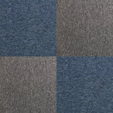40 x Carpet Tiles 10m2 / Storm Blue & Anthracite - Used - Good