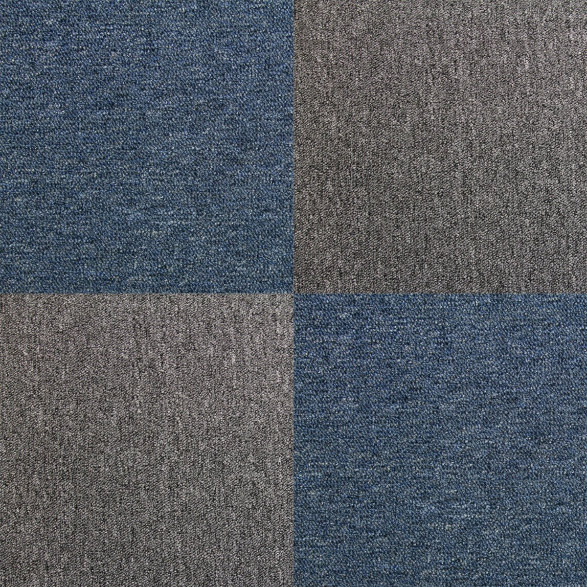 40 x Carpet Tiles 10m2 / Storm Blue & Anthracite - Used - Acceptable