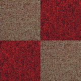 40 x Carpet Tiles 10m2 / Scarlet Red & Sand - Like New