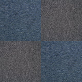 40 x Carpet Tiles 10m2 / Storm Blue & Charcoal Black - Like New