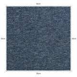 40 x Carpet Tiles 10m2 / Storm Blue & Charcoal Black - Like New