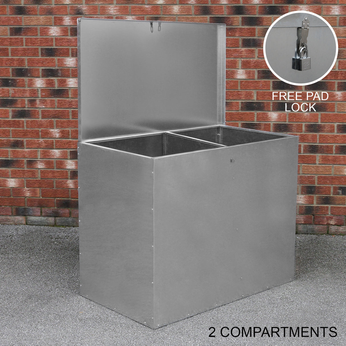 Galvanised Feed Store 2 Compartments - Used - Very Good