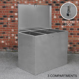 Galvanised Feed Store 3 Compartments - Used - Acceptable