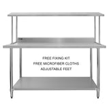 6ft Catering Bench With Single Over-Shelf - Used - Good