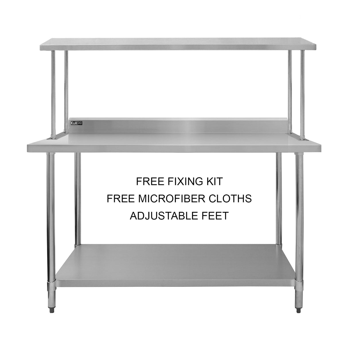 5ft Catering Bench With Single Over-Shelf - Used - Very Good