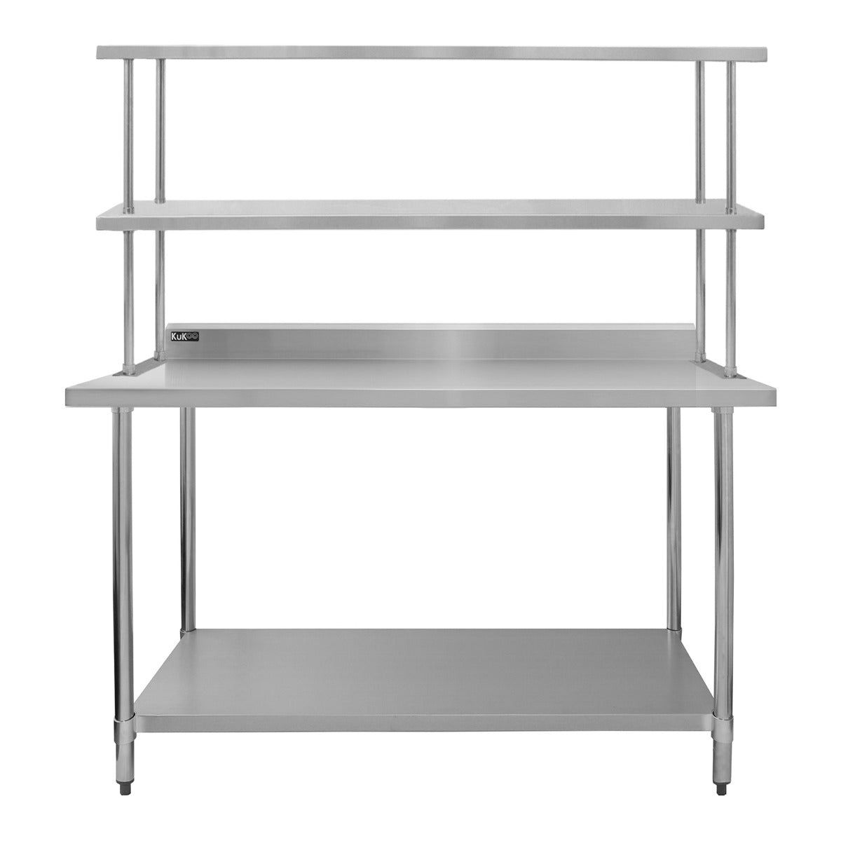 5ft Catering Bench With Double Over-Shelf - Used - Good