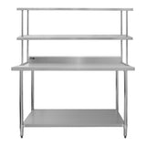 5ft Catering Bench With Double Over-Shelf - Used - Very Good