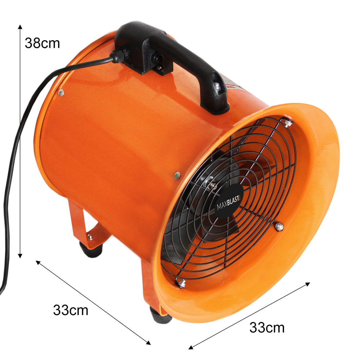 MAXBLAST Dust Extractor 250mm 320W with 12m Duct - Like New