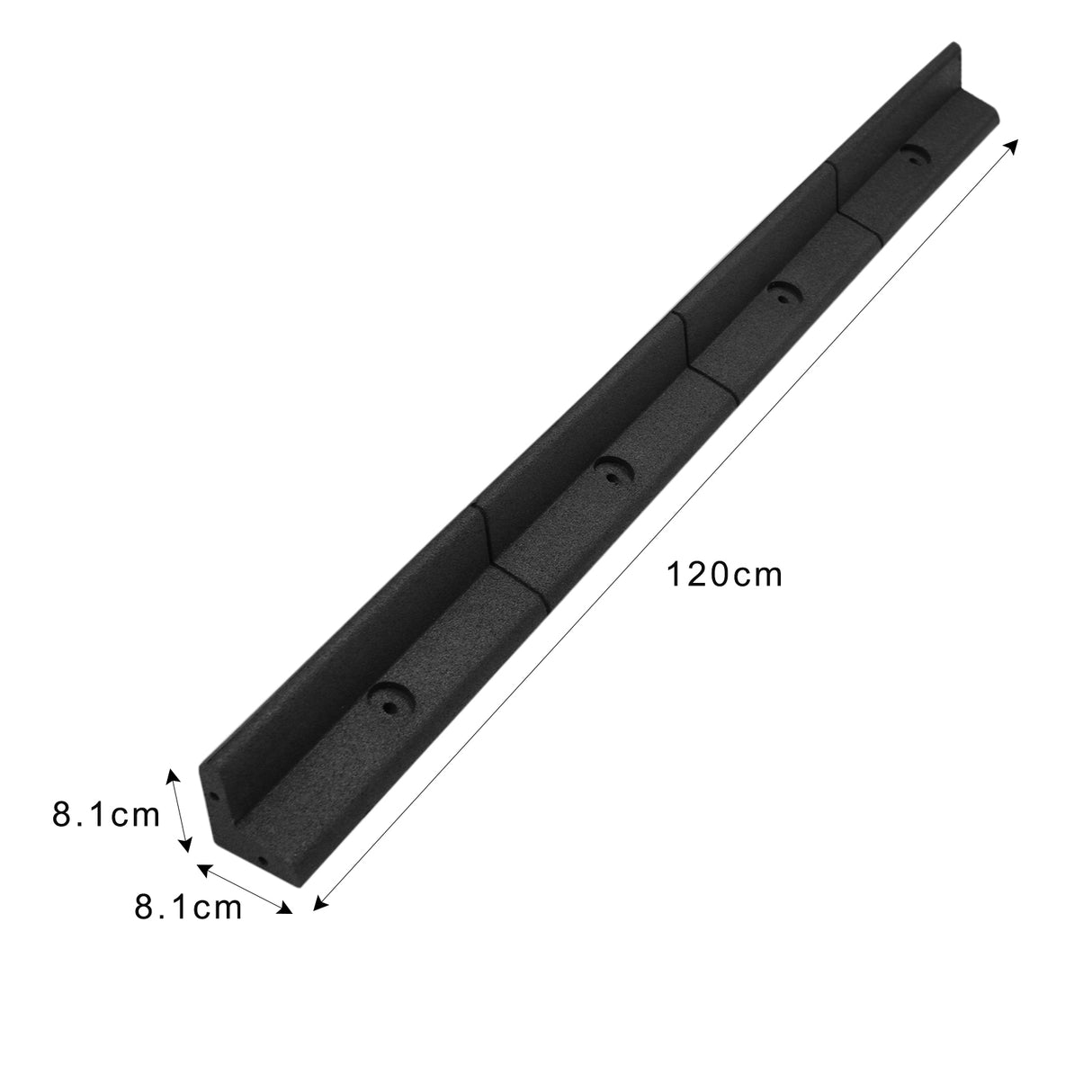 Flexible Lawn Edging Black 1.2m x 4 - Like New