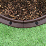 Flexible Lawn Edging Brown 1.2m x 4 - Used - Acceptable