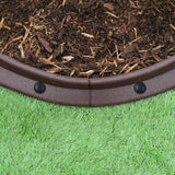 Flexible Lawn Edging Brown 1.2m x 18 - Used - Acceptable