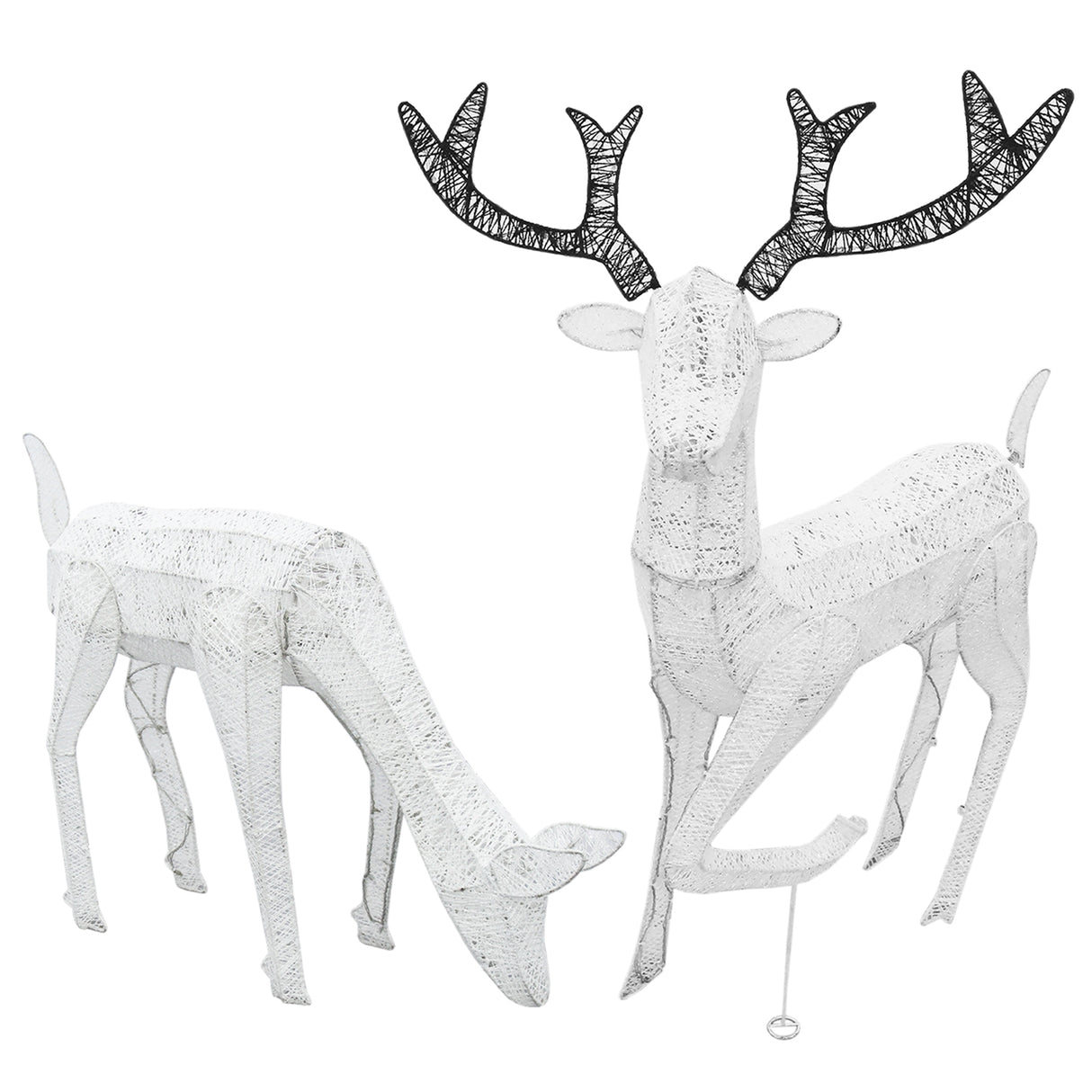 Large Light Up Stag & Doe Reindeer Set - Like New