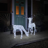 Large Light Up Stag & Doe Reindeer Set - Like New