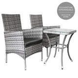 Jardí Rattan Bistro Set Light Grey - Like New