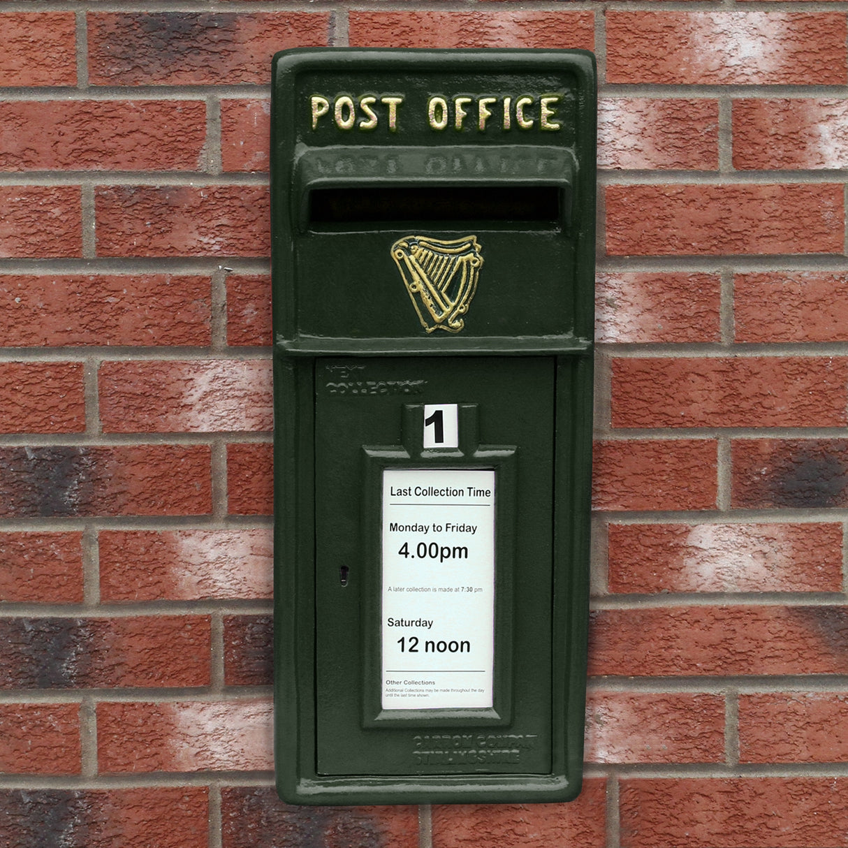 Green Irish Post Box with Stand - Used - Very Good