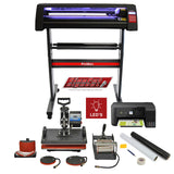 Vinyl Cutter LED, 5 in 1 Heat Press, Printer, Signcut Pro & Weeding Kit Bundle - Used - Good