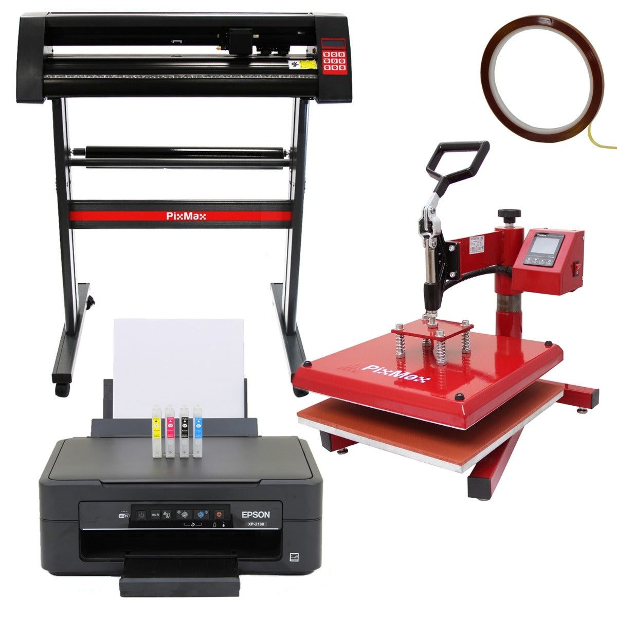 38cm Swing Press, 720mm Vinyl Cutter & Epson Printer - Used - Acceptable