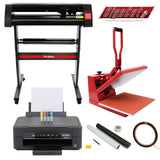 38cm Clam Press, 720mm Vinyl Cutter, Epson Printer & Weeding Kit - Used - Good