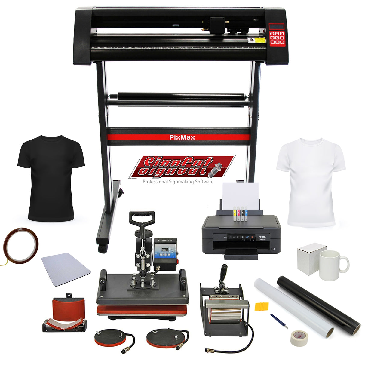 PixMax Da Vinci Bundle 5 in 1 Heat Press, Vinyl Cutter, Printer - Used - Acceptable