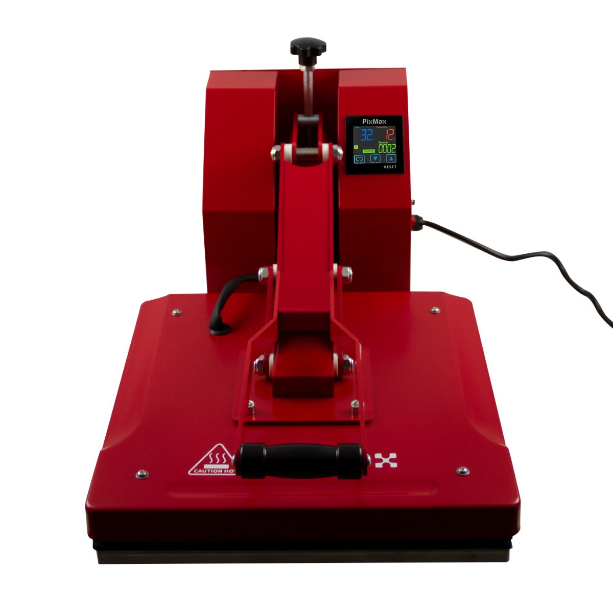PixMax T-Shirt Sublimation Heat Press Machine, 38cm x 38cm Clam, Red F2 - Used - Good