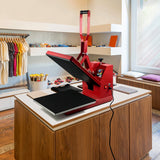 PixMax T-Shirt Sublimation Heat Press Machine, 38cm x 38cm Clam, Red F2 - Used - Good