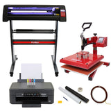 38 Swing, Vinyl Cutter LED, Value Printer, CISS, SignCut, Weeding Kit & Heat Tape - Like New