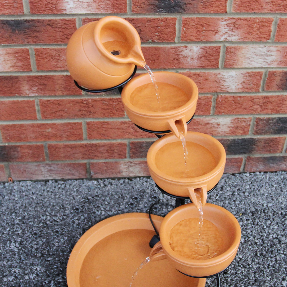 Terracotta 4 Tier Spilling Bowls Water Feature - Used - Very Good