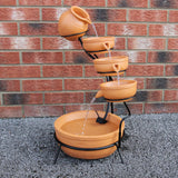 Terracotta 4 Tier Spilling Bowls Water Feature - Used - Very Good