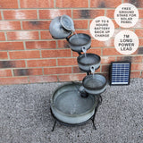Grey 4 Tier Spilling Bowls Water Feature - Used - Acceptable