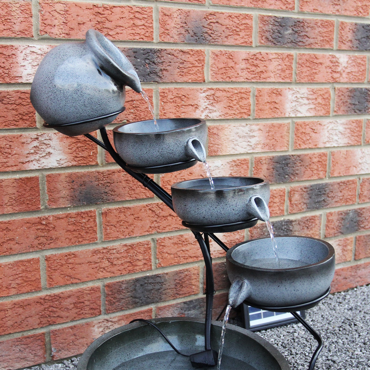 Grey 4 Tier Spilling Bowls Water Feature - Used - Good