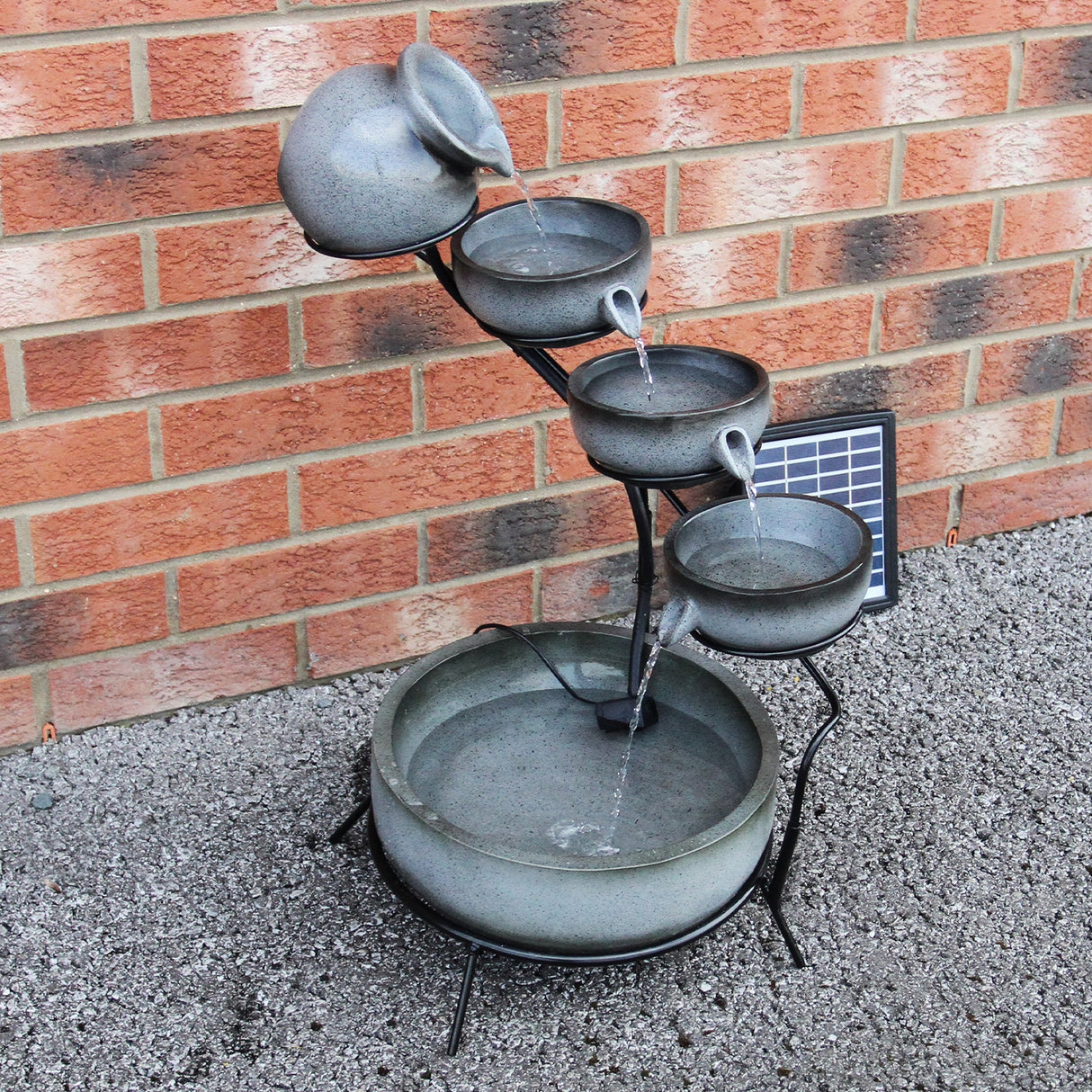 Grey 4 Tier Spilling Bowls Water Feature - Used - Very Good
