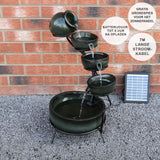 Green 4 Tier Spilling Bowls Water Feature - Used - Acceptable