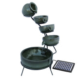 Green 4 Tier Spilling Bowls Water Feature - Used - Very Good