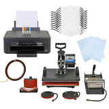 10 Sublimation Face Masks, 5 in 1 Heat Press & Epson Printer - Like New