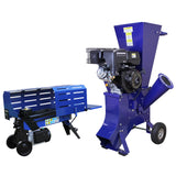 T-Mech Log Splitter 5T 370mm & T-Mech 15HP Wood Chipper - Used - Very Good