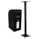 Black Royal Mail Post Box with Stand - Used - Acceptable