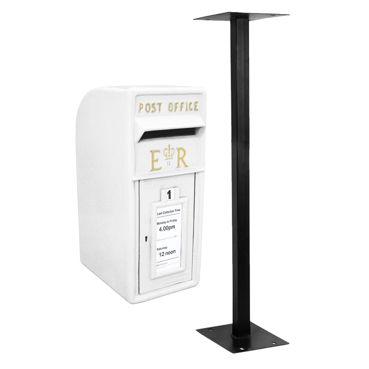 White Royal Mail Post Box with Stand - Used - Good
