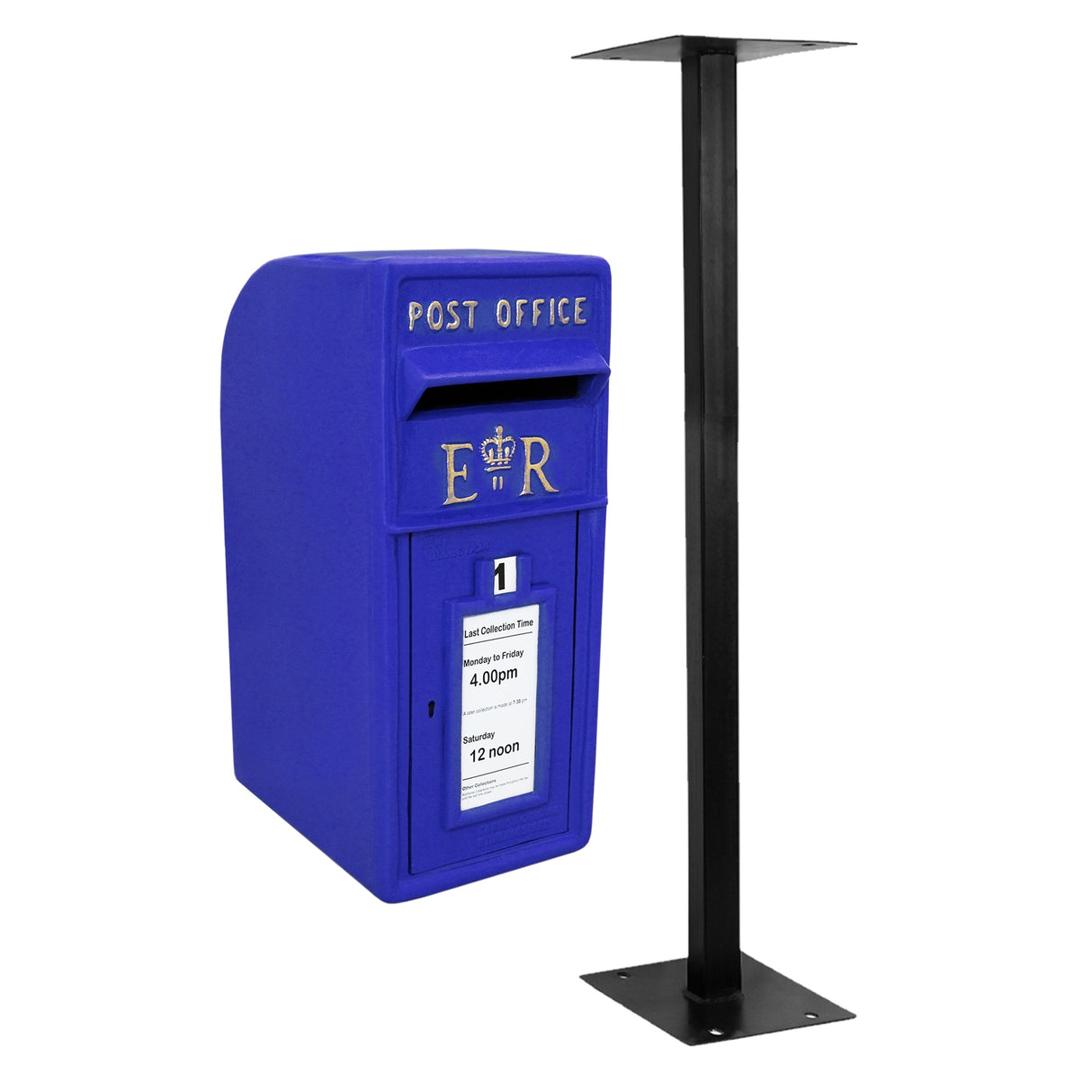 Blue Scottish Post Box with Stand - Like New