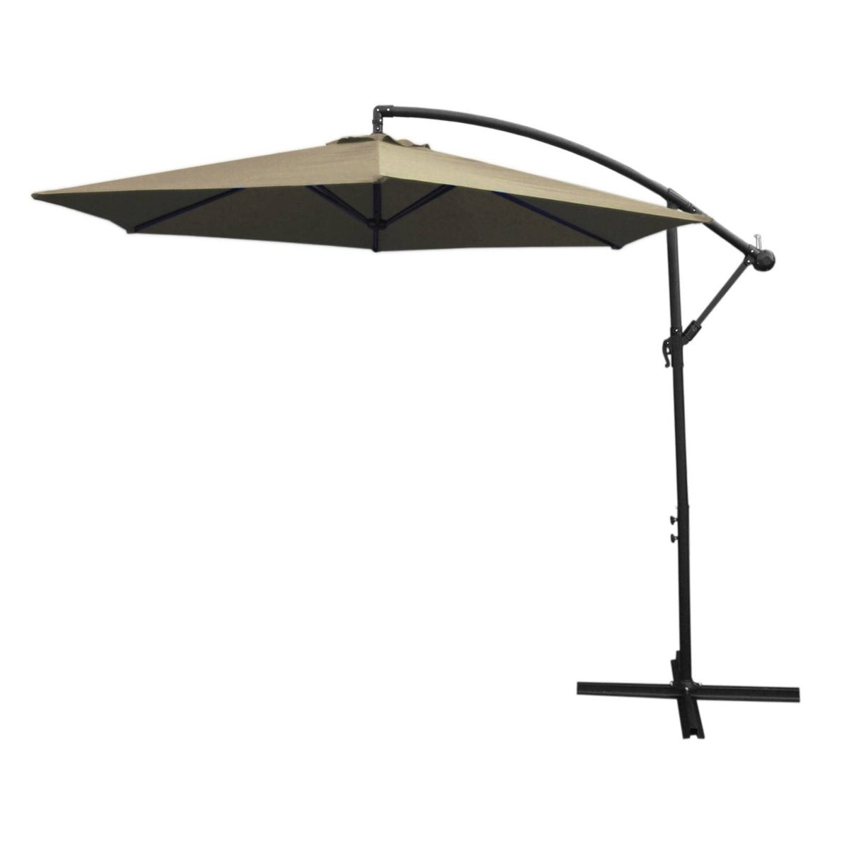 Beige Cantilever Parasol & Square Base - Like New