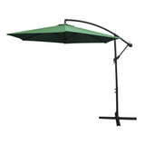 Green Cantilever Parasol & Square Base - Like New