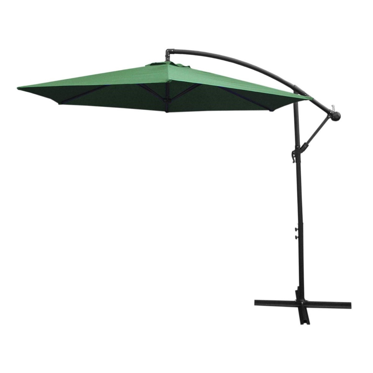 Green Cantilever Parasol & Square Base - Used - Acceptable